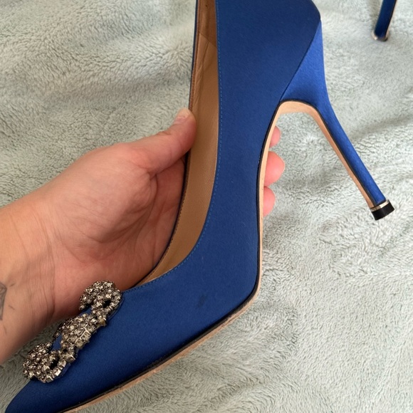 Manolo blahnik Hangisi blue size 38 - Picture 11 of 12